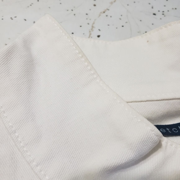 GAP Cotton Stretch Mockneck Jacket Coat White Medium - Picture 8 of 13